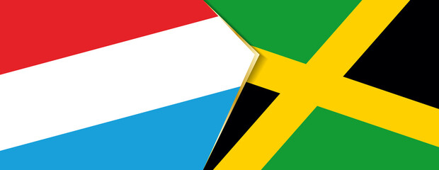 Luxembourg and Jamaica flags, two vector flags.