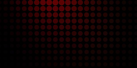 Dark Red vector pattern with circles. Abstract decorative design in gradient style with bubbles. Pattern for websites, landing pages.