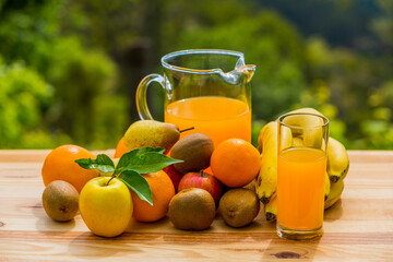 fruits and juice