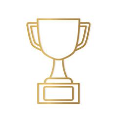 golden winner cup icon- vector illustration