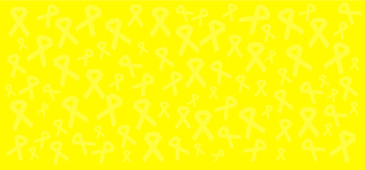 Hope awareness yellow or gold ribbon icon doodles World childhood cancer month, medical symbol in September. child, children symbol of suicide prevention, or endometriosis Sarcoma, bone cancer ribbons