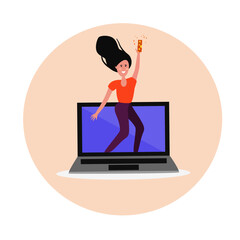 person working on laptop