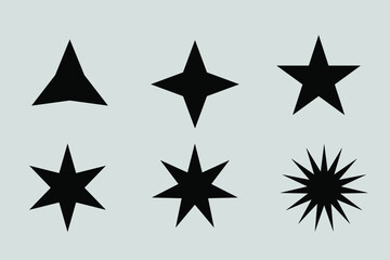 black and white star icons
