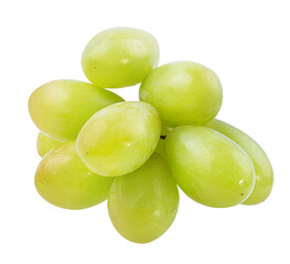 Fresh grapes isolated on white background with clipping pass