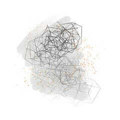 Grey Texture Background Hand Drawn Illustration	