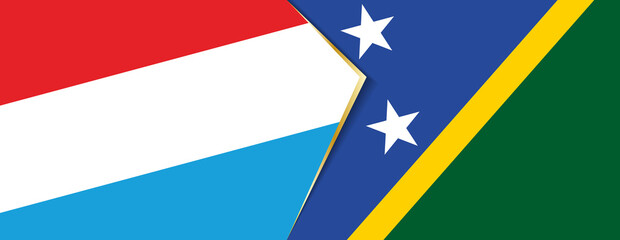Luxembourg and Solomon Islands flags, two vector flags.