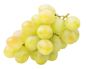 Fresh grapes isolated on white background with clipping pass