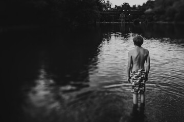Fototapeta na wymiar person on the river