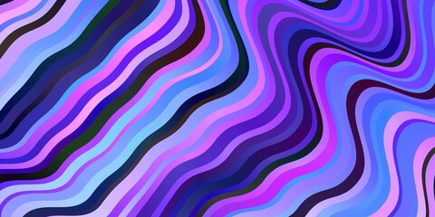 Light Pink, Blue vector template with curves.