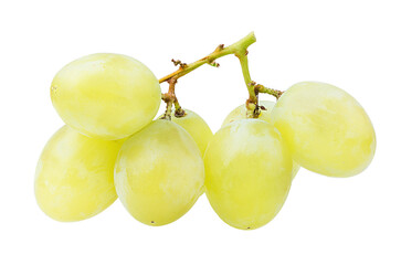 Fresh grapes isolated on white background with clipping pass