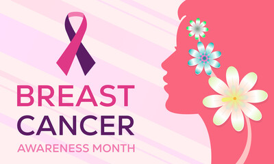 Breast Cancer Awareness Month. Marked in countries across the world every October, helps to increase attention and support for the awareness. Background, poster, banner design. 