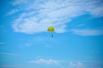 paragliding in the sky