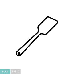 Kitchen wooden spatula vector icon