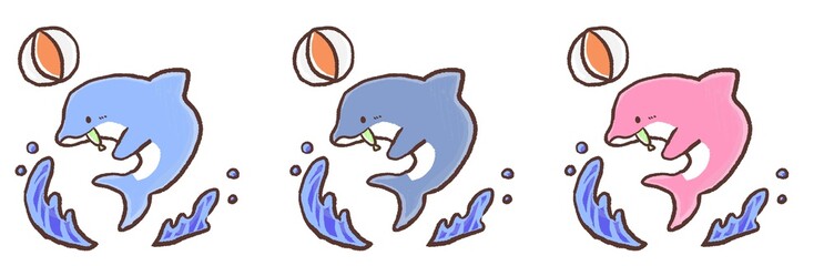 Naklejka premium R:もっとメルヘンな水族館 バンドウイルカ イルカショー 水しぶき