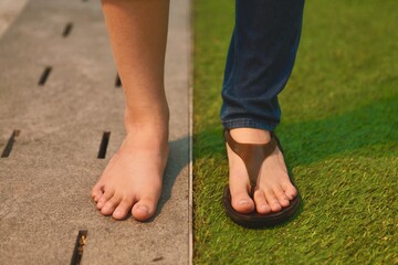 Feet on the ground