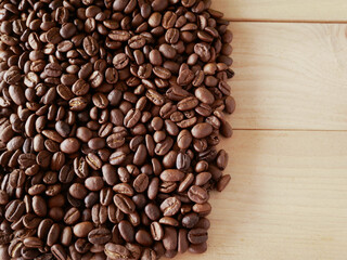 coffee beans background, organic coffee seed