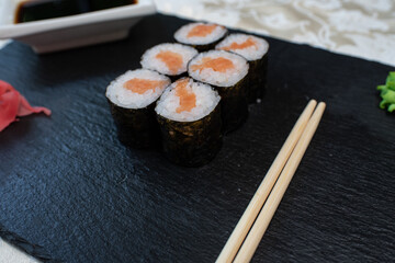 Delicious, juicy and appetizing maki with lolsem