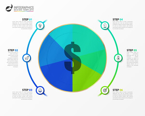 Infographic design template. Creative concept with 6 steps