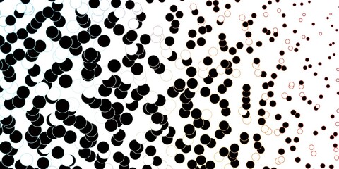 Dark Blue, Red vector template with circles. Illustration with set of shining colorful abstract spheres. Pattern for booklets, leaflets.