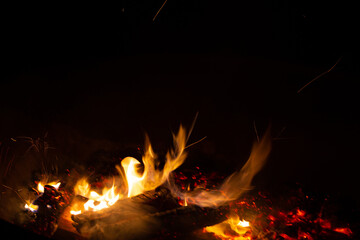 Fire at night