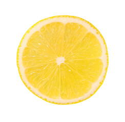Fresh lemon slices isolated on white background with clipping path
