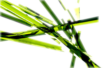 Fototapeta premium Green abstract pattern on a white background