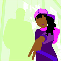 Portrait of a woman gesturing with her hands