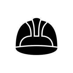 labor safety helmet glyph icon