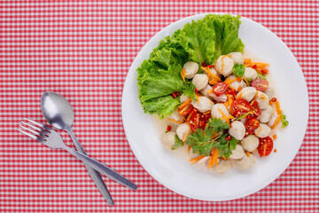 Pork ball spicy salad tasty food