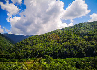 Fototapeta na wymiar Beautiful mountains in the Caucasus.