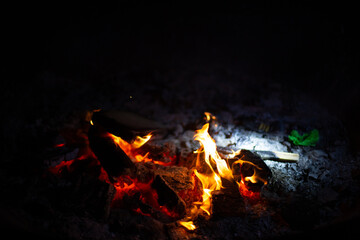 Fire at night