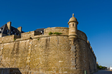 ramparts and turret in Saint Malo, Brittany, France © hectorchristiaen