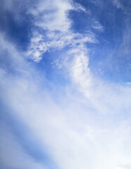 Beautiful blue sky and Beautiful cirrus cloud on sunny day. can use banner, background, wallpaper.