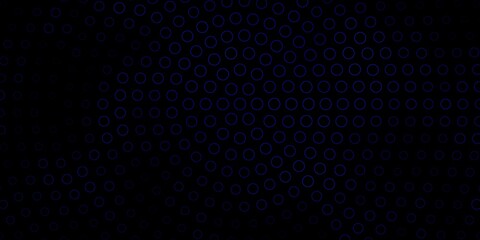 Dark BLUE vector texture with disks. Abstract decorative design in gradient style with bubbles. Design for your commercials.