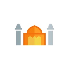 mosque flat icon. ramadan kareem