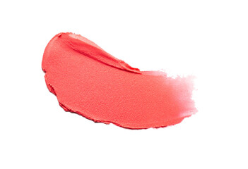 Lipstick swatch isolated on white background