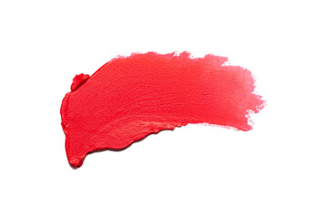 Lipstick swatch isolated on white background