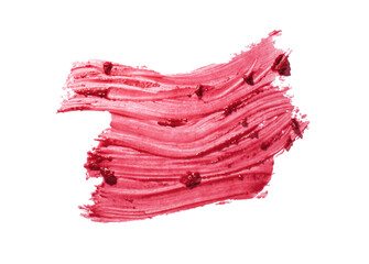 Lipstick swatch isolated on white background