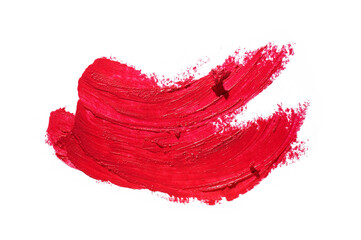 Lipstick swatch isolated on white background