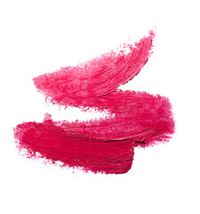 Lipstick swatch isolated on white background