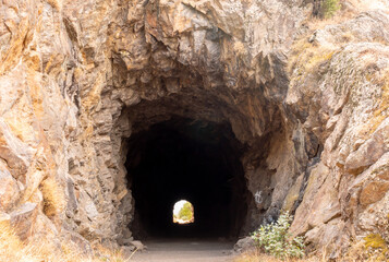 TUNNEL OF ANTIGUA VIA DEL RAILROAD IN FULL NATURE