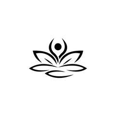 lotus flower logo design vector symbol graphic idea creative