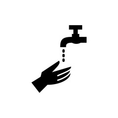 ritual ablution before prayer glyph icon. ramadan kareem