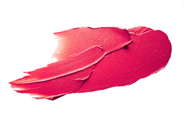 Lipstick swatch isolated on white background
