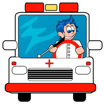 Ambulance Driver Driving An Ambulance