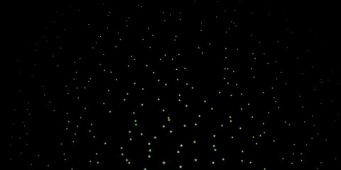 Dark Blue, Green vector background with small and big stars. Shining colorful illustration with small and big stars. Pattern for new year ad, booklets.