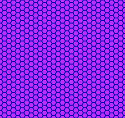 Seamless vector pattern of purple honeycomb mosaic. Purple hexagon tiles background. Print for wrapping, backgrounds, fabric, packaging, scrapbooking.