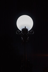 The light of the street lantern 