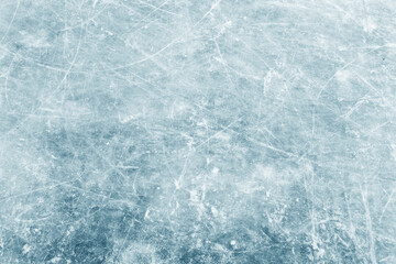 Natural texture of winter ice, blue ice as background - 378801039