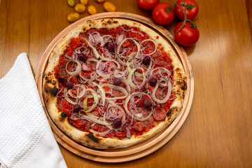 Calabrese sausage pizza